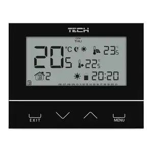 Wired two-state room thermostat TECH ST-292V3 L-5 (3 mm glass) black