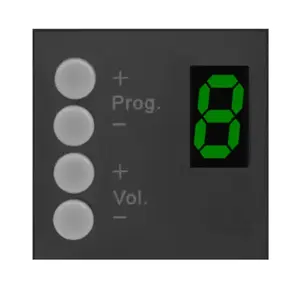 Digital volume control Audac DW3020, wall-mounted, black, 45×33×45 mm