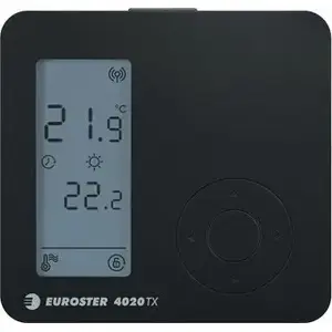 Wireless room thermostat Euroster E4020 TXRXB — black