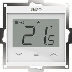Wall-mounted thermostat Engo T9E55-W for 55×55 mm frame, Wi‑Fi, 230V