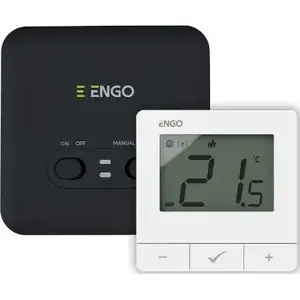 Istabas termostats Engo E20iWWIFI bezvadu temperatūras regulators ar Wi‑Fi, balts