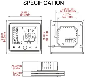 Smart Thermostat Avatto WHT-002-GC-WH-MS for Water/Gas Boiler with Wi‑Fi (Tuya / Smart Life)