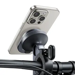 Baseus Bike Magnetic Phone Mount PrimeTrip Series, Black - handlebar phone holder, magnetic attachment