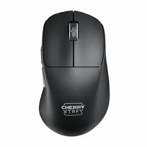 Bezvadu spēļu pele XTRFY CHERRY XTRFY M64 Pro Wireless — RF Wireless, 26000 DPI, 5 pogas, ritenis, melna/ sudraba