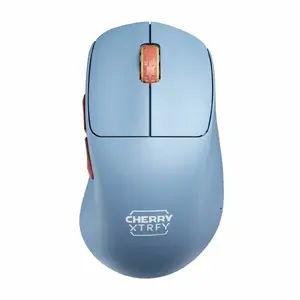 Spēļu pele XTRFY CHERRY XTRFY M64 Wireless — RF Wireless, 26000 DPI, 5 pogas, ritenītis, uz baterijām, 0.053 kg, zils/brūns/tirkīza