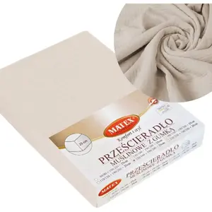 Fitted Sheet Matex MUSLIN 160 x 200 cm with Elastic - Matex TM0163_15