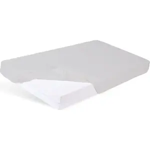 Натяжная трикотажная простыня для детской кроватки BabyMatex 160×80 см, серый