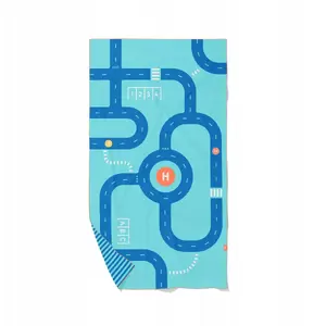Beach towel Lumarko PlayTowels L double-sided 180 x 100 cm Road