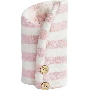 Microfiber Hair Towel Trust my Sister – pink and white, compact absorbent wrap