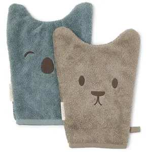 Face Towels Nuuroo Agnes set of 2 – soft cotton face towels, reusable washcloths