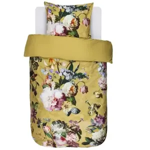 Duvet Cover Set Essenza Essenza Fleur Golden Yellow 140x200 cm + Pillowcase 60x63 cm