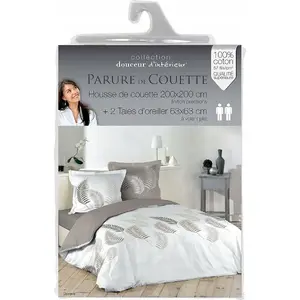 Bedding set Douceur d'Interieur GOYAVE 200 x 200 cm, 3-piece, cotton blend