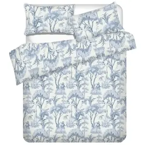DomoLetti bed cover set Tropical Eden Sateen for 160x200 cm bed, fitted sheet not included