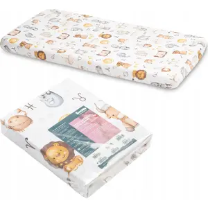Простыня на резинке Sensillo Zodiac 60×120 см для детской кроватки — печатный хлопок
