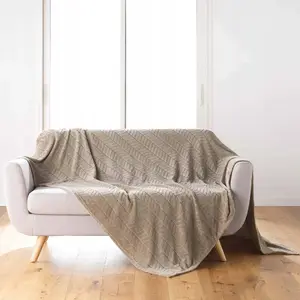 Bedspread Douceur d'Interieur ARYA 180 x 220 cm embossed pattern