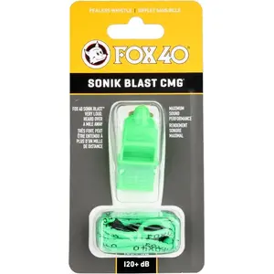 Свисток Fox40 CMG Sonik Blast зелёный — пластиковый свисток повышенной громкости Fox40