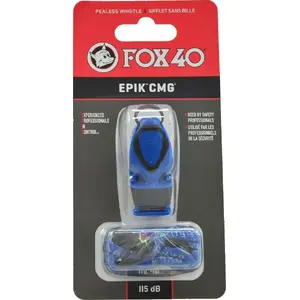 Свисток Fox40 Epik CMG, бренд Fox40, модель 8803-0508, синий, с шнурком