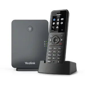IP-телефон Yealink W77P черный TFT беспроводная трубка, 1.8" 128x160 дисплей, радиус до 300 м, PoE, Bluetooth, 1000 контактов