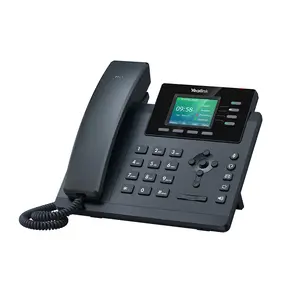 IP-телефон Yealink SIP-T34W — 4 линии, LED‑дисплей, гигабитный Ethernet, Wi‑Fi, PoE, чёрный