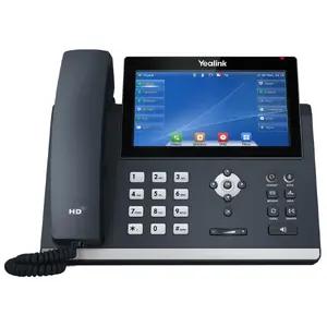 IP Telefons Yealink SIP-T48U — 7" LED skārienekrāns, Gigabit Ethernet, PoE, Bluetooth, vadu klausule, pelēks