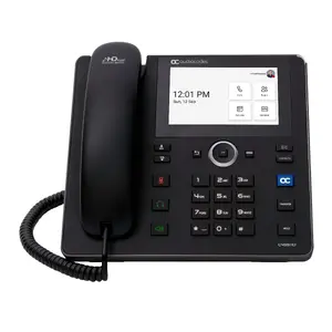 IP-телефон AUDIOCODES Teams C455HD — 5" TFT сенсорный экран, Android, 8 линий, PoE, GbE, проводная трубка, чёрный