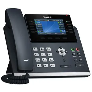 IP telefons Yealink SIP-T46U — pelēks, 4.3" LCD (480x272), Wi‑Fi, Bluetooth, gigabits, PoE