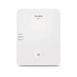 DECT базовая станция Yealink W80B — 1.8–1.9 ГГц, PoE, Ethernet LAN, 100–240 В, белая