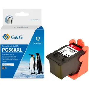 Картридж с чернилами G G совместимый с PG-560XL / NC-RPG560XLBK, черный, ресурс ~400 стр.
