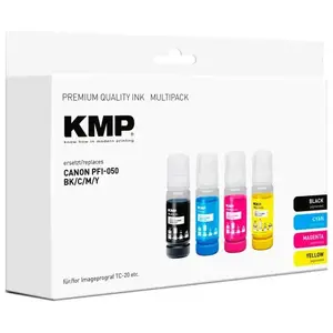 Ink Cartridge MultiPack for Canon PFI050 compatible — KMP Printtechnik AG (Black/Cyan/Magenta/Yellow)