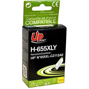 Tintes kasetne Uprint H-655XLY / CZ112AE No.655 dzeltena priekš saderīgām drukāšanas ierīcēm