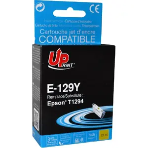 Картридж с чернилами Uprint E-129Y (T1294) желтый — совместимый сменный картридж
