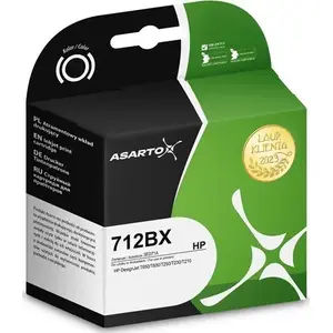 Картридж с чернилами Asarto для HP 712BX (AS-H712BX) — черный, 80 мл