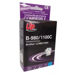 Ink cartridge Uprint T3AZUR BJ980CUP compatible cyan 12 ml, 1 pc, yield 1100 pages