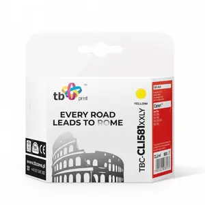 Ink cartridge TB Print TBC-CLI581XXLY compatible for Canon, yellow, 12.5 ml, 800 pages, single pack