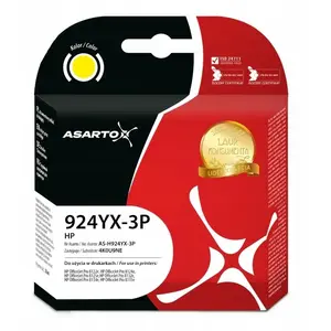 Набор картриджей Asarto для HP 924e 3‑PACK (жёлтый) — AS-H924YX-3P, 3×800 стр.