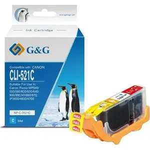 Ink cartridge G G compatible with Canon CLI-521C / NP-C-0521C, cyan, 8.4 ml