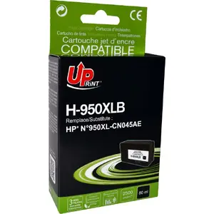 Tintes kasetne Uprint H-950XL-B / CN045AE melna, palielinātās ietilpības nomaiņa saderīgām drukām