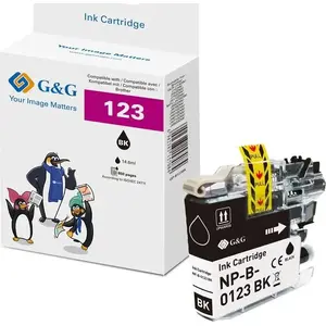 Картридж с чернилами g   g NP-B-0123XLBK совместимый черный LC-123BK (≈600 страниц)