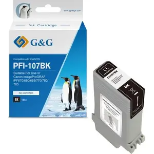 Картридж с чернилами g g PFI107BK / NC-00107BK / 6705B001 черный 130 мл