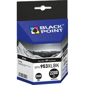 Ink cartridge BLACKPOINT BPH953XLBK black for compatible printers, high-yield replacement