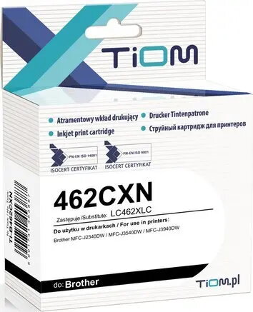 Tintes kasetne Tiom LC462XLC priekš Brother