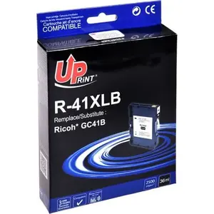 Gel Ink Cartridge Uprint R-41XLB Black — compatible replacement for printers