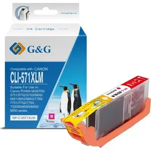 Ink Cartridge g g compatible with CLI571M XL NP-C-0CL571XLM magenta 10.8ml