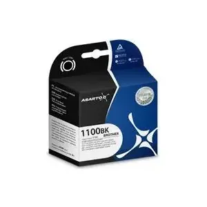Ink Cartridge Asarto compatible with Brother LC1100BK/980BK, black, replacement for Brother printers