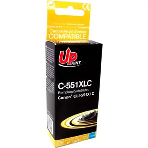 Tintes kasetne Uprint C-551XLC / CLI551C XL Cyan saderīga 3584770896775