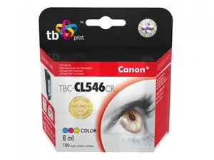 Струйный картридж TB Print TBC-CL546CR для Canon — пигментные чернила Blue/Purple/Yellow, 8 мл, 180 стр., 1 шт.