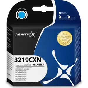 Картридж Asarto для Brother LC3219XLC — голубой (cyan), ресурс 1500 страниц