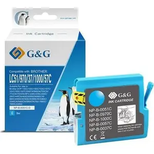 Картридж синий g g совместимый с LC-1000C LC-970C NP-B-0051C/1000C/970, cyan, 400 страниц