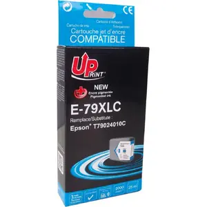 Tintes kasetne Uprint E-79XLC Cyan, saderīga C13T79024010