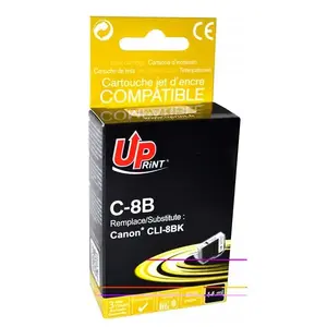 Картридж чернильный Uprint T3AZUR CJ8BUPa Черный 14 мл для совместимых принтеров Canon, 1 шт